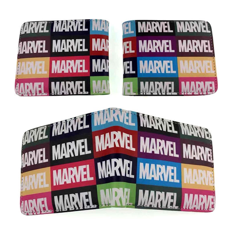 Ví ngắn in họa tiết siêu anh hùng Marvel thời trang cho nam