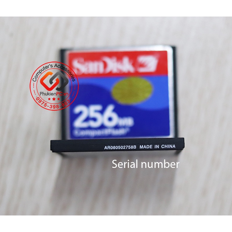 Thẻ nhớ CF Card 256Mb hãng SANDISK cho máy CNC công nghiệp