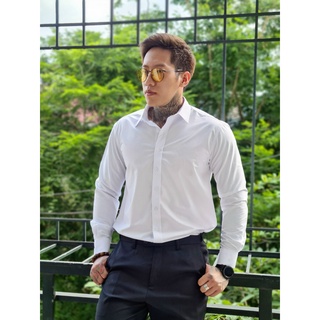 ( size 80-150kg) Áo Sơ Mi Trắng Nam Big Size