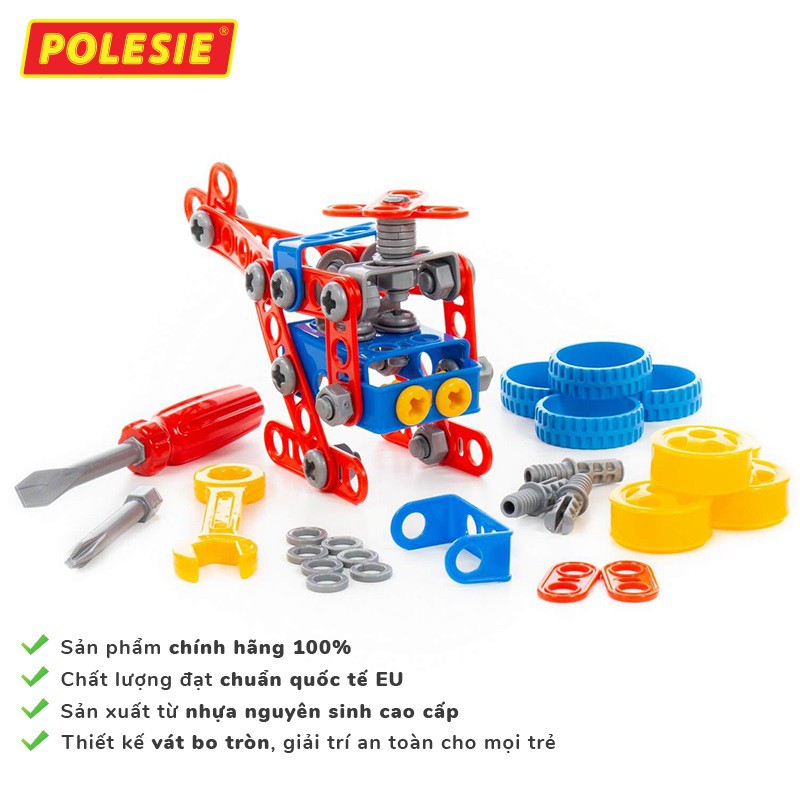 Bộ Đồ Chơi Sáng Tạo, Lắp Ghép Kỹ Sư Cho Bé 91 Chi Tiết  Nhập Khẩu Châu Âu CHÍNH HÃNG POLESIE 72986
