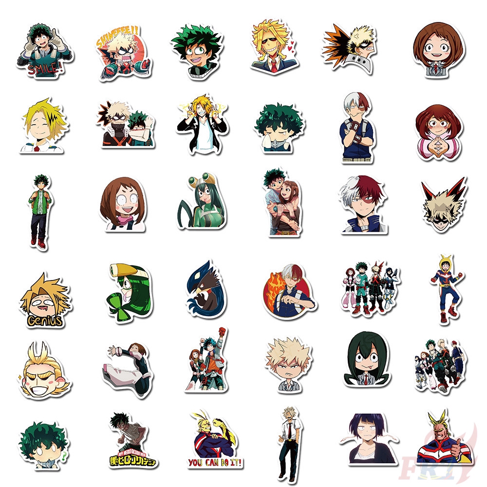 100Pcs/Set ❉ My Hero Academia Series C Stickers ❉ Midoriya Izuku Bakugou Katsuki Todoroki Shoto Anime Cartoon DIY Fashion Mixed Doodle Decals Stickers