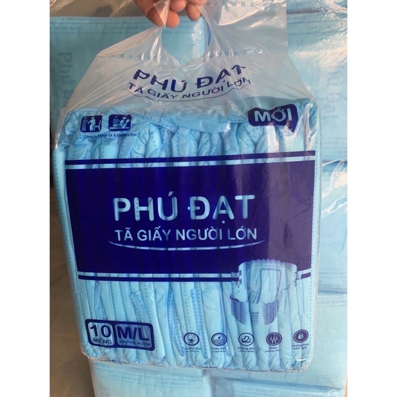Bỉm trần cao cấp Phú Đạt dành cho người già bịch 50 miếng