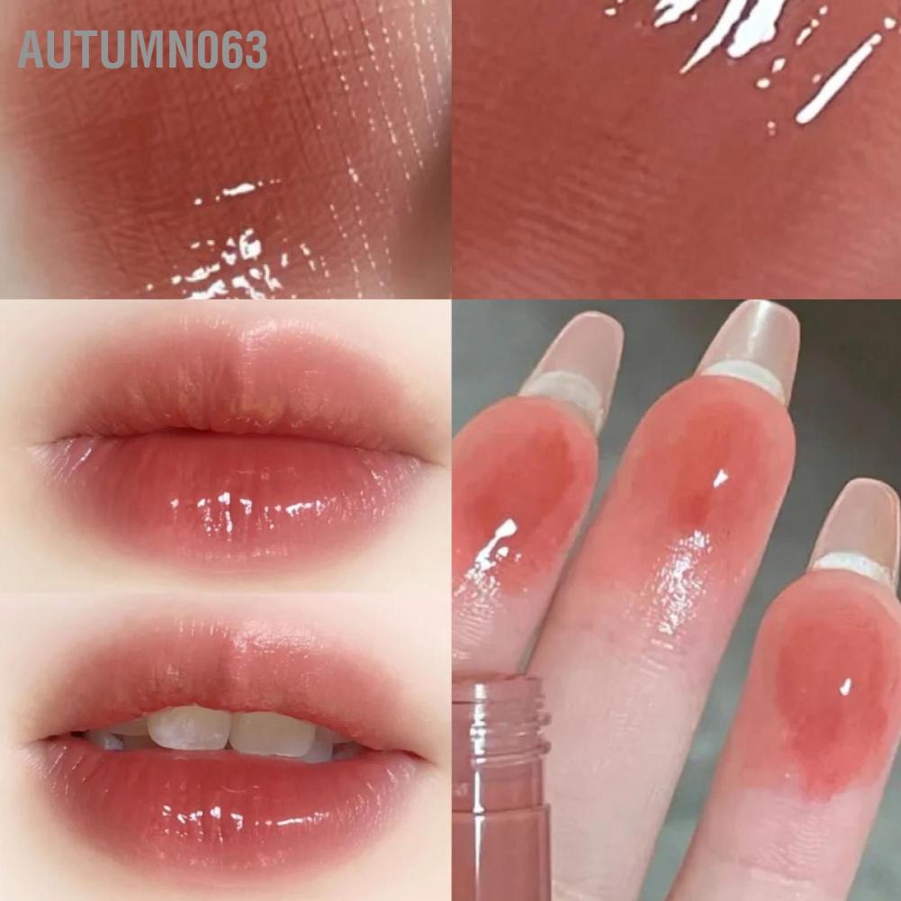 Autumn063 Son bóng nước tráng gương có độ bền màu cao môi dưỡng ẩm lâu trôi không phai Cup Lip Gloss