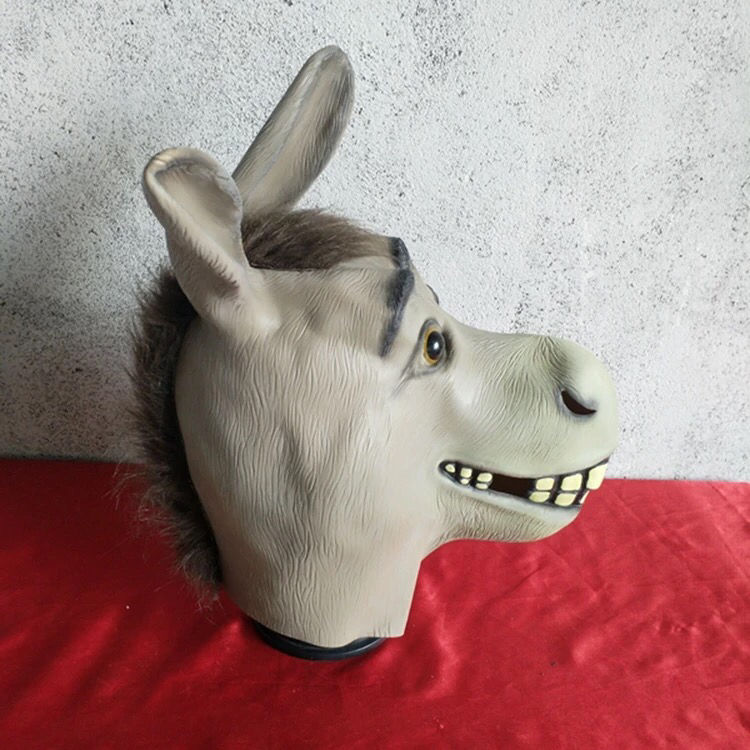 Donkey MaskcosCrazy Animal City Head Set Horse Head Funny Party Toy Video Live Broadcast Gorilla Props