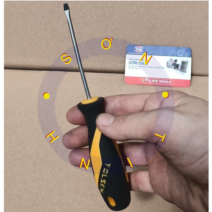 Tô vít dẹp cán mềm Tolsen ( - ) 20001 3.0x75mm