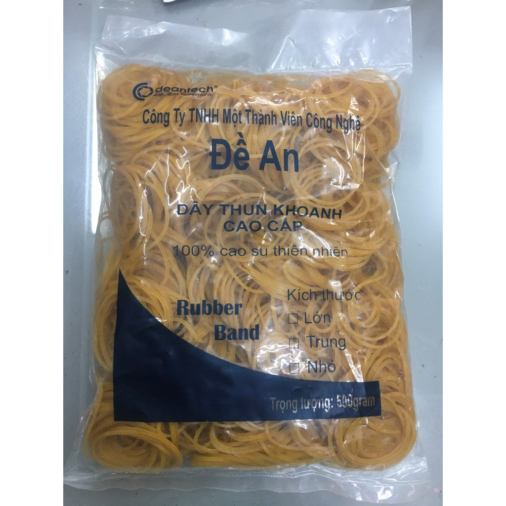 Dây thun xuất khẩu vòng  trung, lớn ( bịch 400 gram)