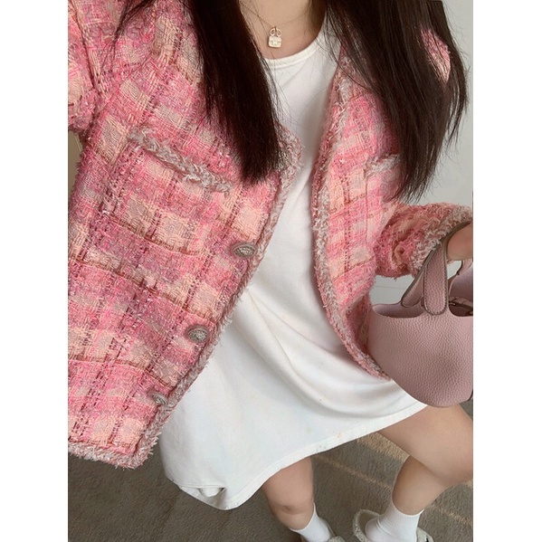 [Có sẵn] Áo khoác dạ tweed dễ thương, áo khoác nữ có video ảnh thật | BigBuy360 - bigbuy360.vn