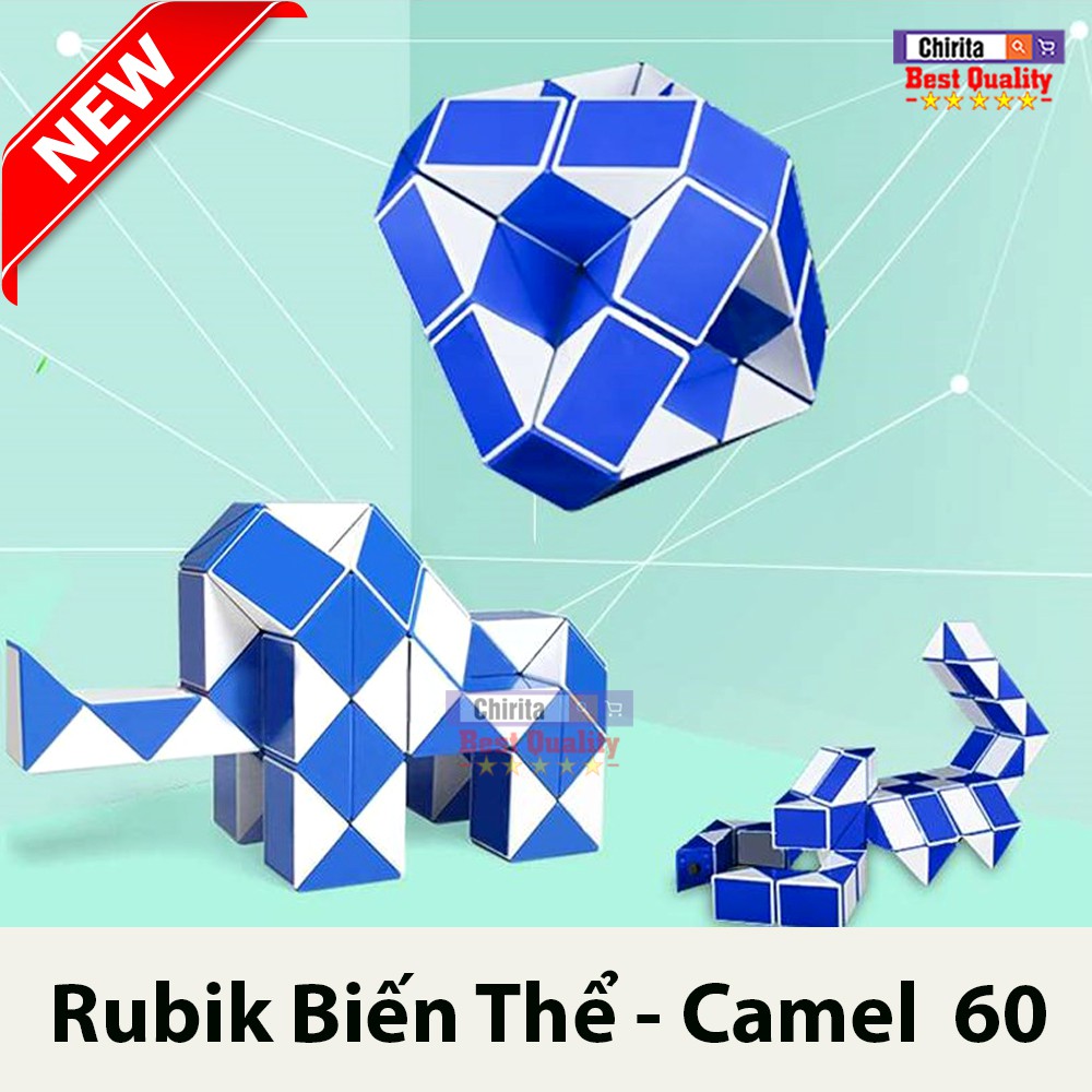 Rubik Biến Thể Hình Rắn Camel 60 - Rubik Dài Đa Hình - Rubik Cube Snake Puzzle - 107221D