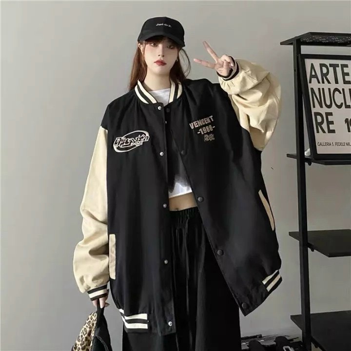 ÁO KHOÁC DA LỘN NỮ PHONG CÁCH BOMBER THÊU HỌA TIẾT ĐỈNH CAO TINH TẾ VALENTINA SHOP