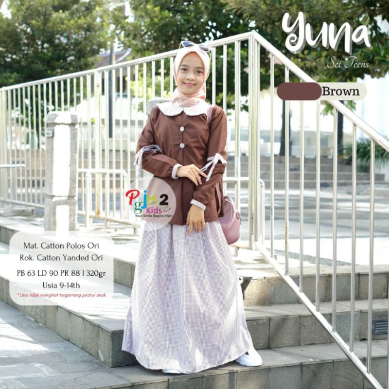 Yuna / Quần Áo Cài Đặt Và Váy Dài Vải Cotton Trẻ Em 9 10 11 12 13 14 Tuổi Tất Cả Các Kích Cỡ