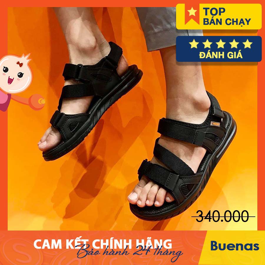 GIÀY SANDAL VENTO CHÍNH HÃNG NB06 - ĐEN [ẢNH THẬT - Full size 35-44]  [GIÀY SANDAL NAM NỮ]