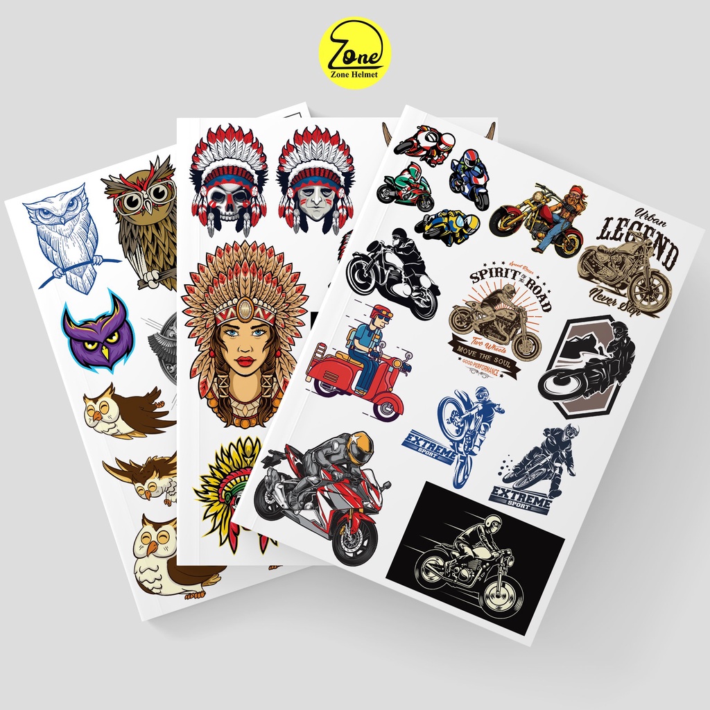 Set A4 Sticker hình xăm hình dáng cao cấp