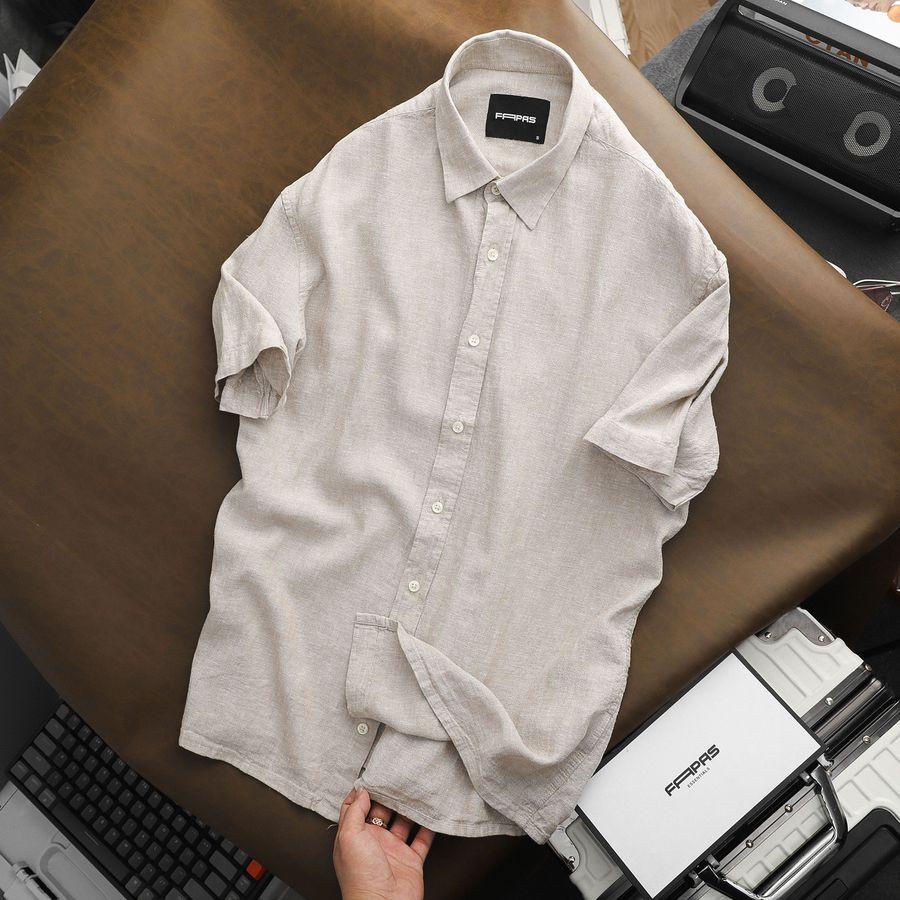 Áo Sơ Mi Novi Ngắn Chất Linen Mỏng Nhẹ Thoáng Mát Form Relaxed - FAPAS