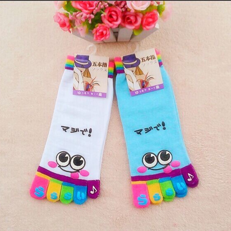 1 Đôi Tất Xỏ Ngón Họa Tiết Hoạt Hình Chất Lượng Cao Jp5