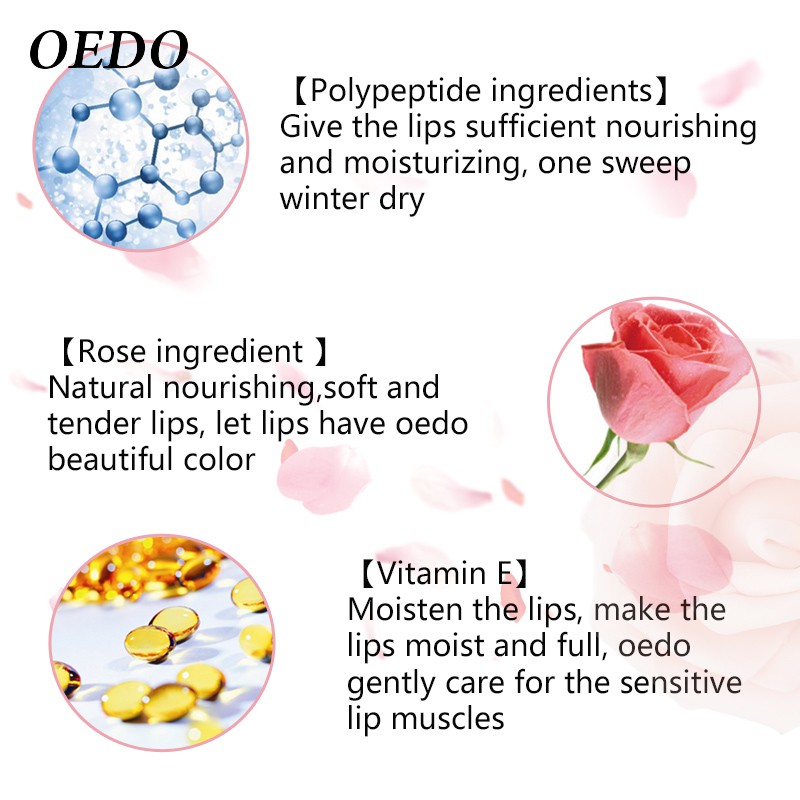 Son dưỡng môi OEDO tinh chất hoa hồng chống lão hóa và nứt nẻ môi | BigBuy360 - bigbuy360.vn