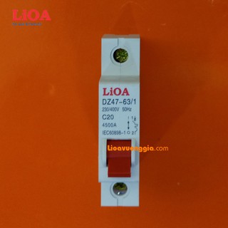 Cầu dao tự động (APTOMAT) LiOA 20A loại 1 cực