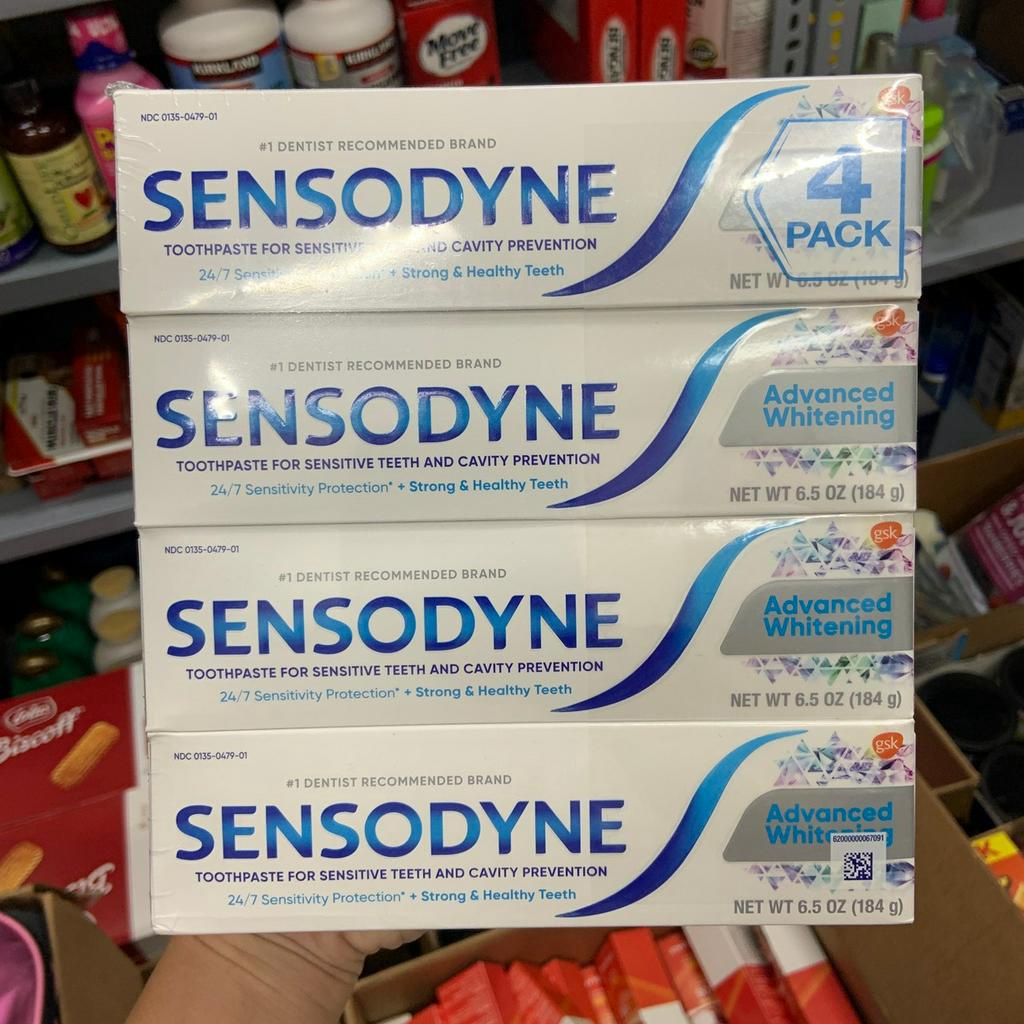 Kem đánh răng date 2025 làm trắng giảm ê buốt dùng cho nướu nhạy cảm Sensodyne của Mỹ - EDS Hàng Mỹ