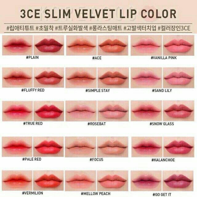 [HOT ITEM 2018] Son 3CE Slim Velvet Lip Color Dạng Thỏi