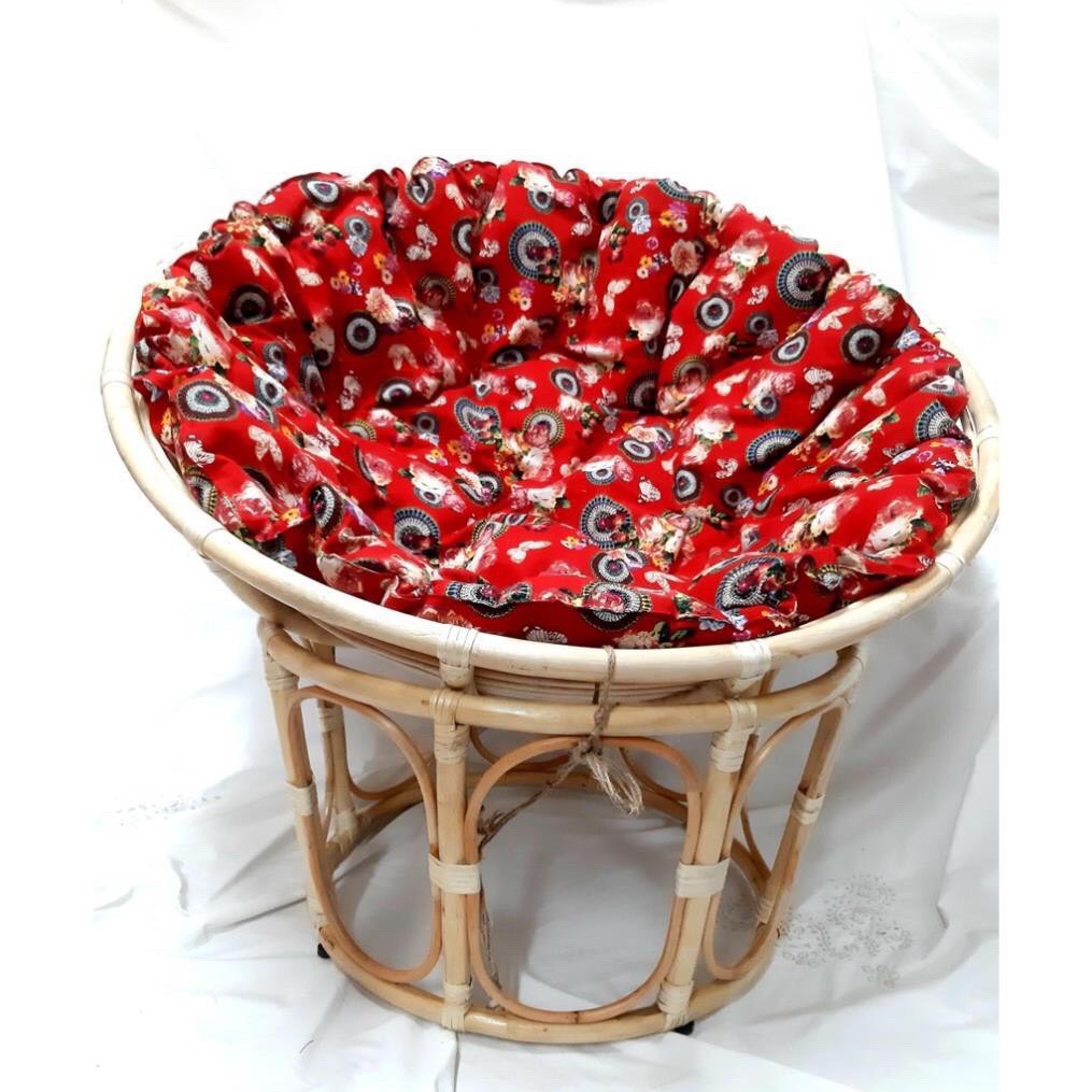 {Hàng Loại 1} Ghế Papasan I Thư Giãn I Ghế Bà Bầu Bằng Mây Tự Nhiên Ghế Thư Giãn Kích Thước 1 m Kèm Nệm Siêu Xinh Xắn