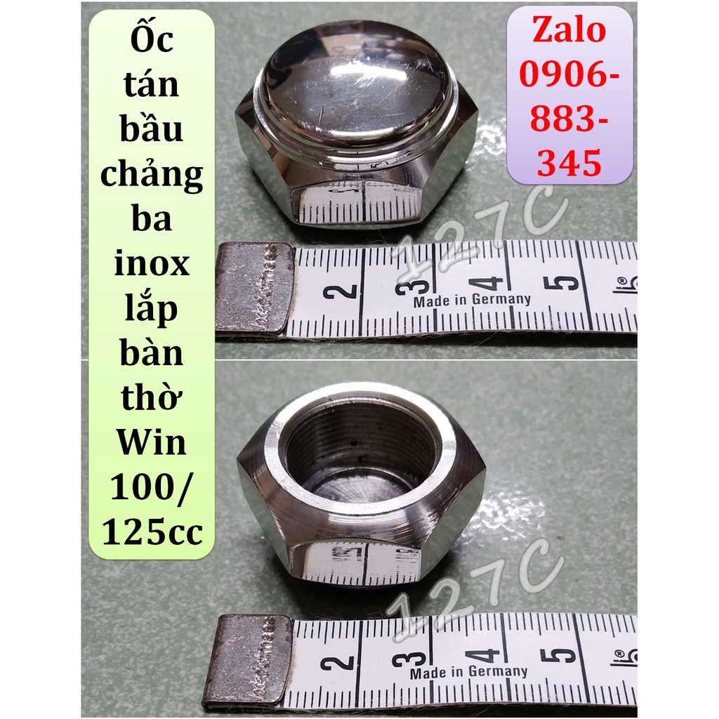 Ốc tán bầu chảng ba inox lắp bàn thờ Win 100/ 125cc