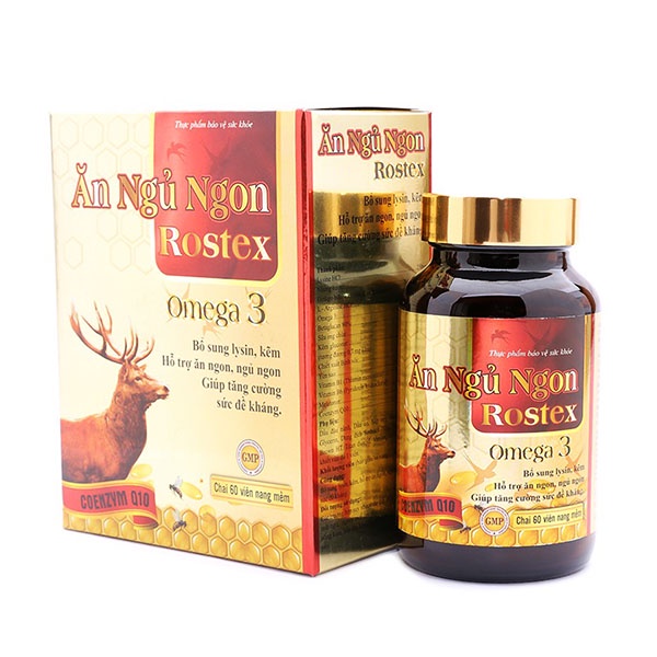 ĂN NGỦ NGON ROSTEX omega 3 Chai 60 viên - Rostex- Tủ Thuốc Bảo Châu