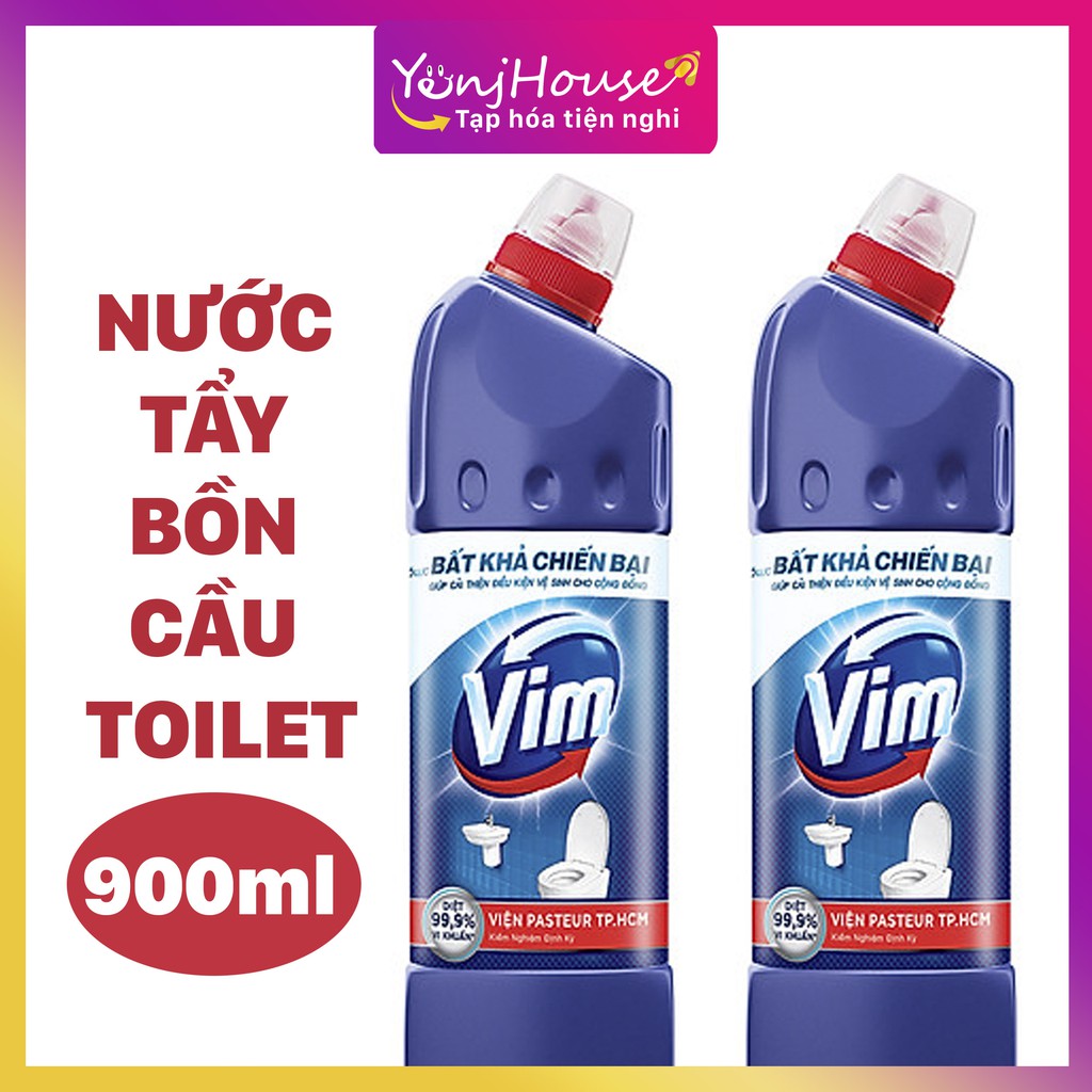 NƯỚC TẨY BỒN CẦU TOILET DIỆT KHUẨN VIM 900ML/ 1 CHAI – YENJHOUSE