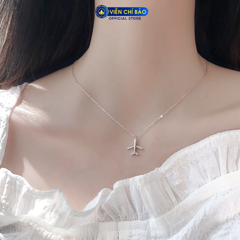 Dây chuyền bạc nữ Hình máy bay chất liệu bạc 925 thời trang phụ kiện trang sức nữ Viễn Chí Bảo D400451x