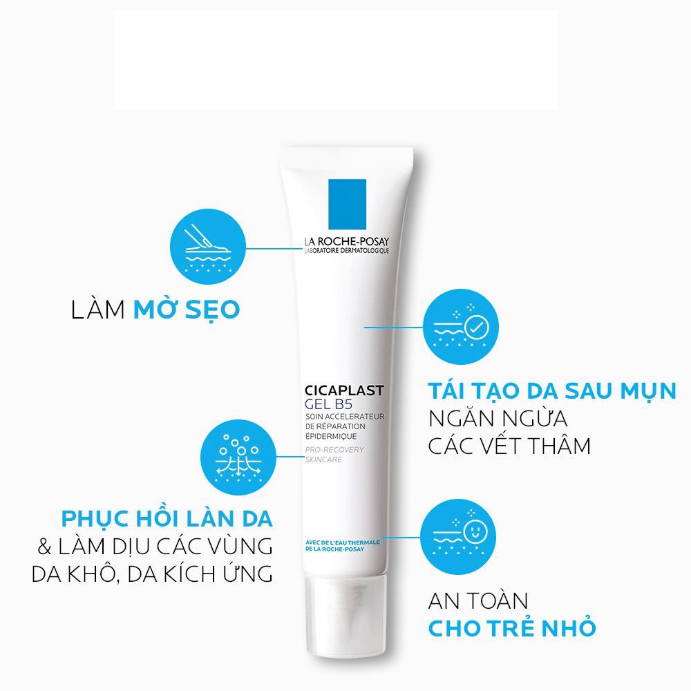 Cicaplast Gel B5 (La Roche-Posay) - Gel bôi mờ sẹo, giúp phục hồi &amp; tái tạo da