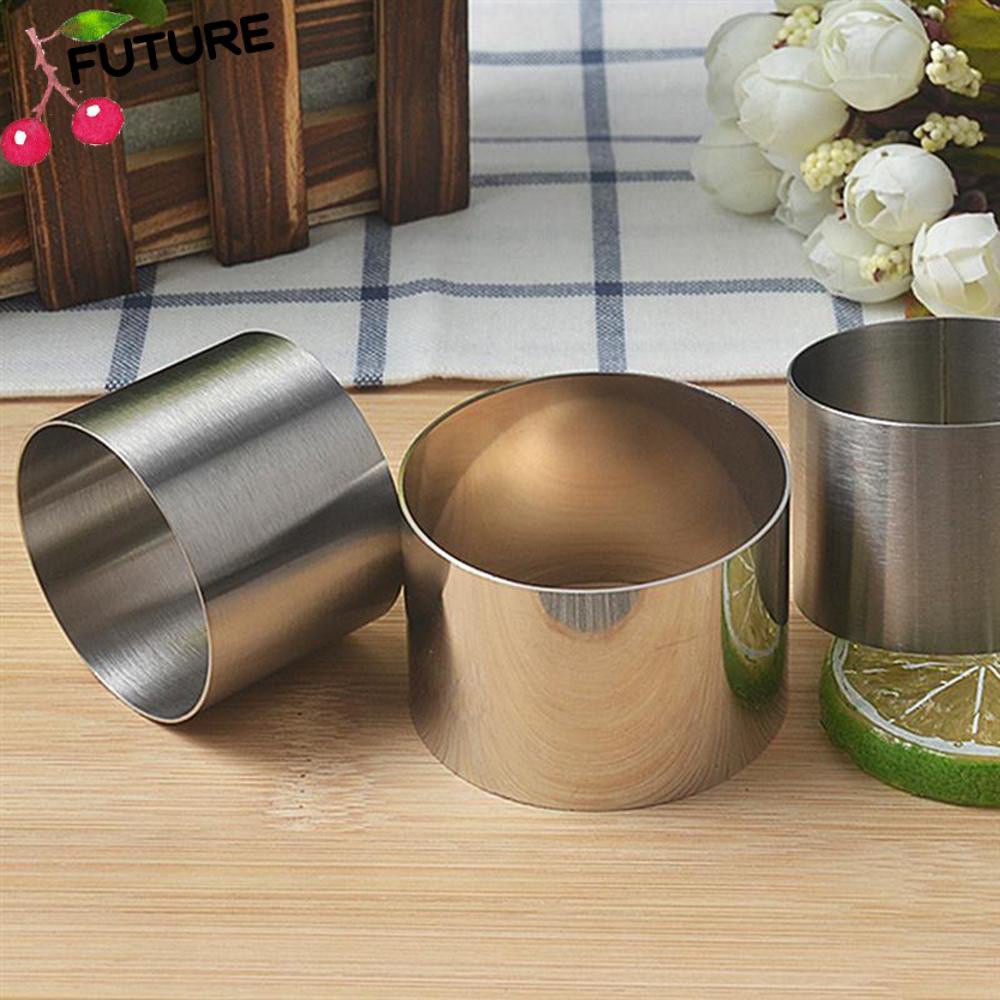 Khuôn Làm Bánh Hình Tròn Mini Bằng Thép Không Gỉ Tiện Dụng DIY