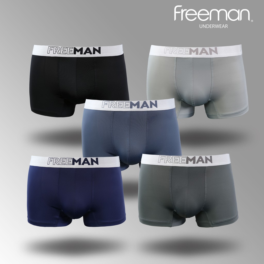 COMBO 5 QUẦN BOXER NAM THUN LẠNH - FREEMAN 6523