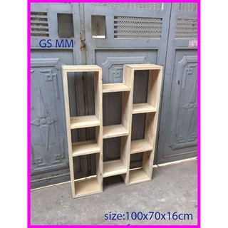 Kệ sách treo tường chữ H trang trí decor nhà cửa xinh xắn