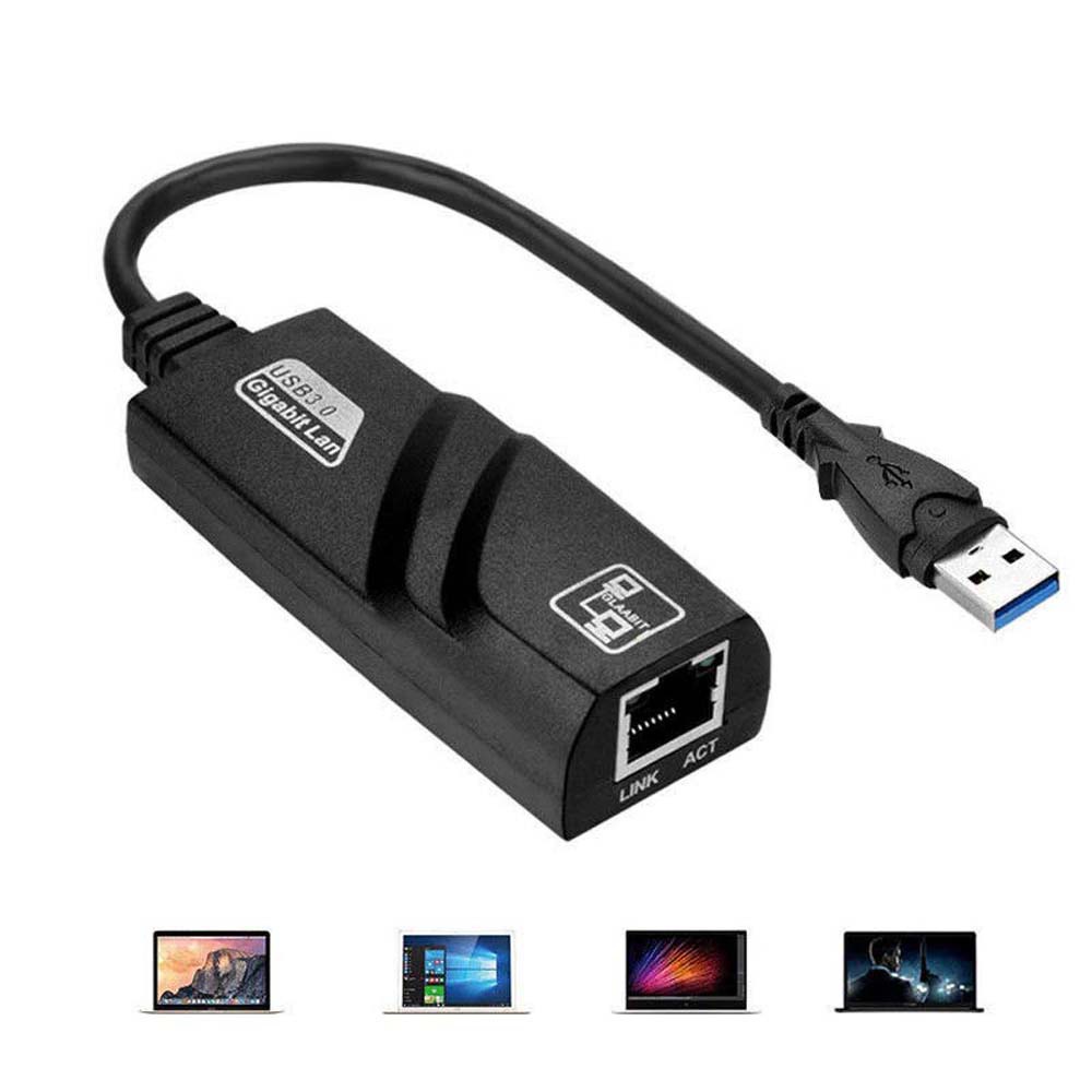 GLENES 10/100/1000 Mbps Network Adapter Gigabit Cable Connector Network card Wired Single Driver Free Ethernet LAN USB 3.0 RJ45 Ethernet Adapter/Multicolor