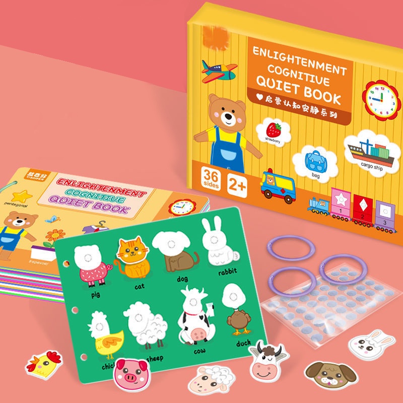 Sách bóc dán thông minh cho bé, học liệu busy book bóc dán thông minh đa dạng dùng nhiều lần