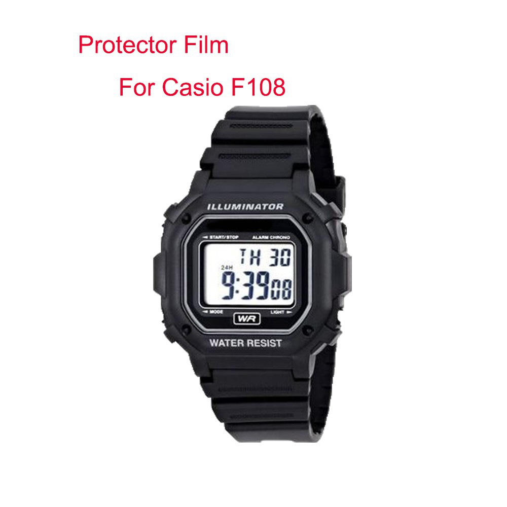 Kính Cường Lực Bảo Vệ Màn Hình Cho Đồng Hồ Casio F108 F-108 F108Wh-2A Kèm Phụ Kiện