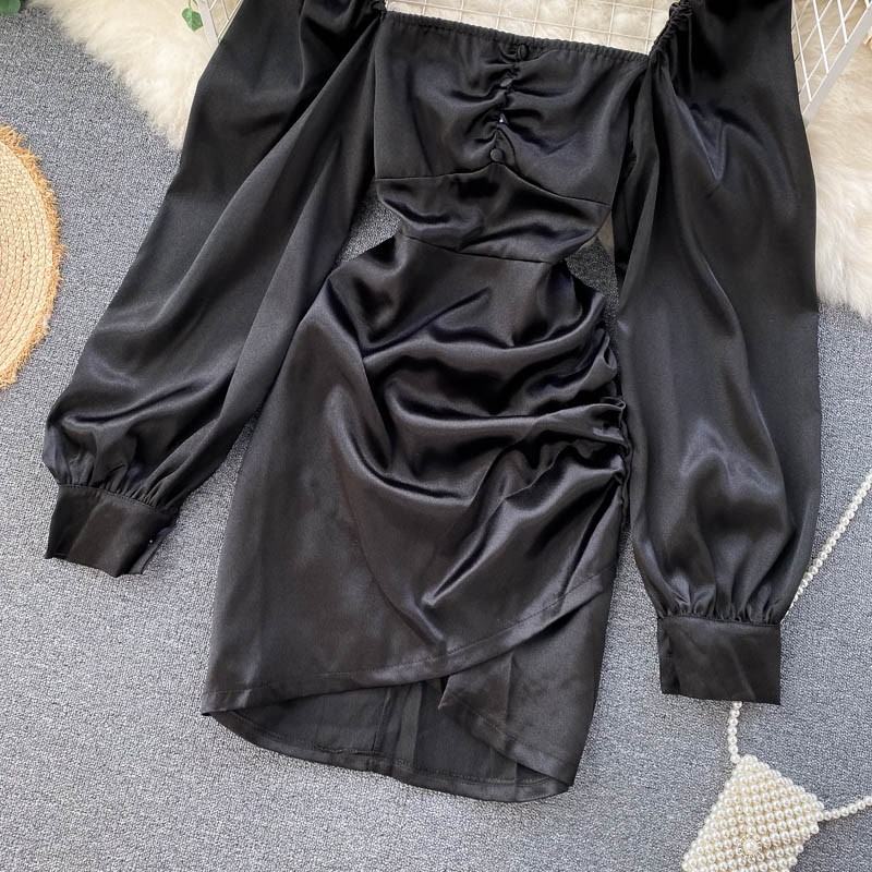 Đầm ulzzang satin lụa bóng