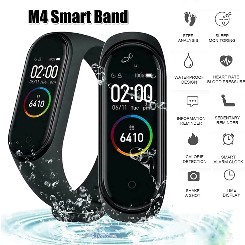 Vòng đeo tay thông minh M4 hỗ trợ bluetooth theo dõi sức khỏe tiện dụng