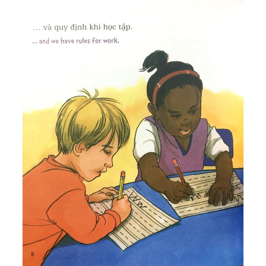 Sách song ngữ học cách sống hòa thuận- Tớ biết nội quy tớ tuân thủ | BigBuy360 - bigbuy360.vn