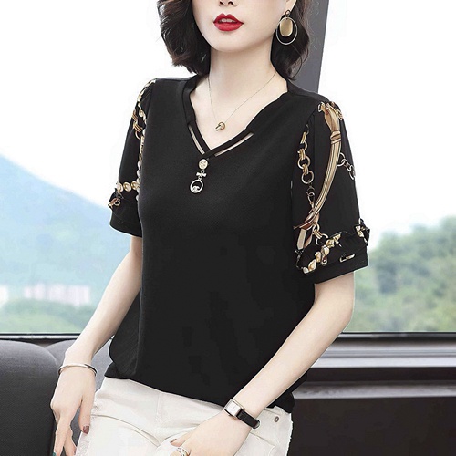 Áo Lẻ Nữ Trung Niên Sang Trọng Chất Liệu Thun Kiểu Áo Phông Hàng Quảng Châu Thời Trang Trung Niên Như Thủy LE122
