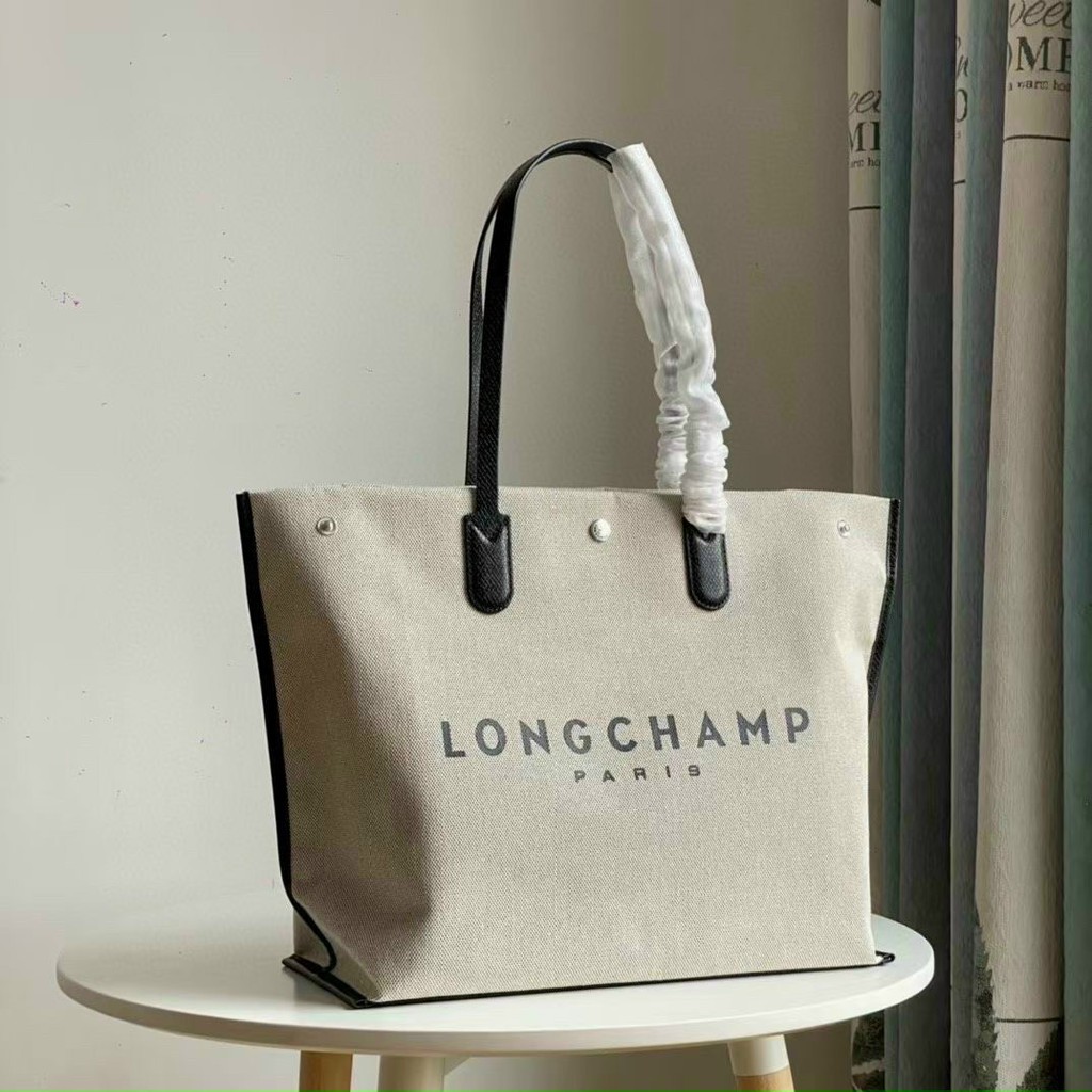 Túi xách TOTE L@NGCHAMP VẢI BẠC
