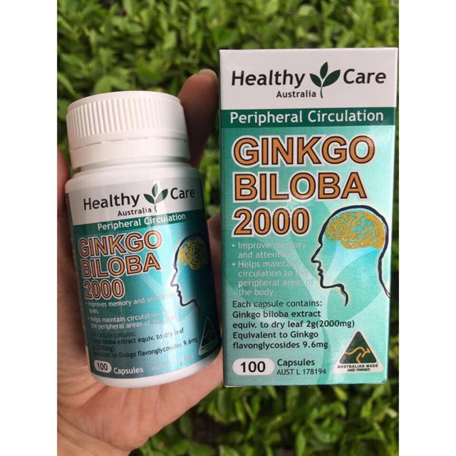 Thuốc bổ Hoạt huyết dưỡng não Healthy Care Ginkgo Biloba