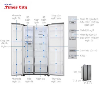 Tủ lạnh Samsung side by side RS62R5001M9/SV
