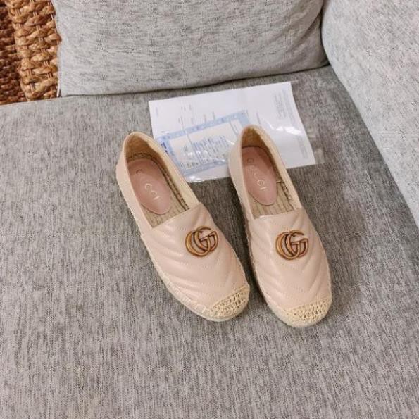 B(ẢNH THẬT) Giày Mọi Slipom Da Mềm Đế Cói Cn Tag Đồng Fullbox Bill Túi Super Cao Cấp