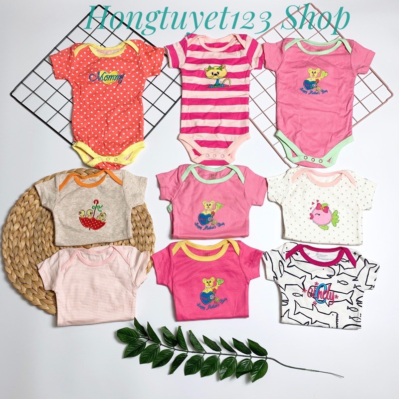 Size 0-3 THÁNG - Body chip cotton xuất dư - hàng Made in Vietnam hoặc Cambodia