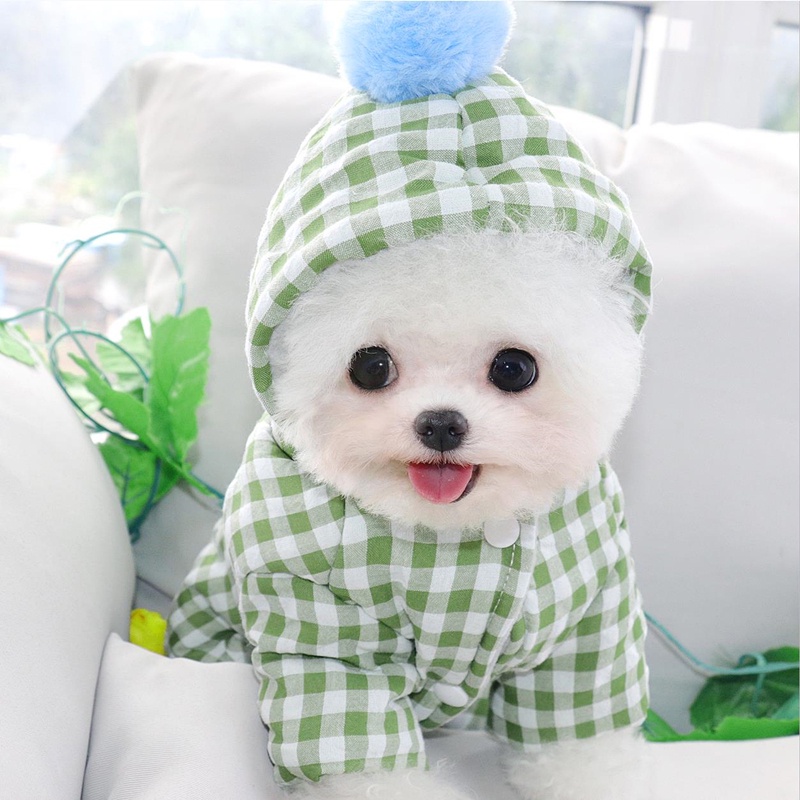 Áo Cotton Bốn Lớp Dày Dặn Giữ Ấm Mùa Đông Cho Thú Cưng Teddy Yorkshire Bichon Poodle Pomeranian