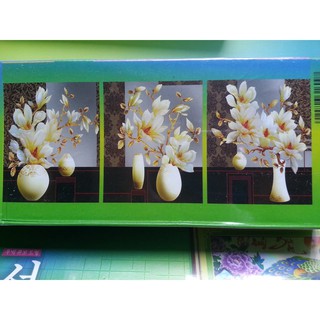 Tranh đính đá hoa ghép 3 bức H552
