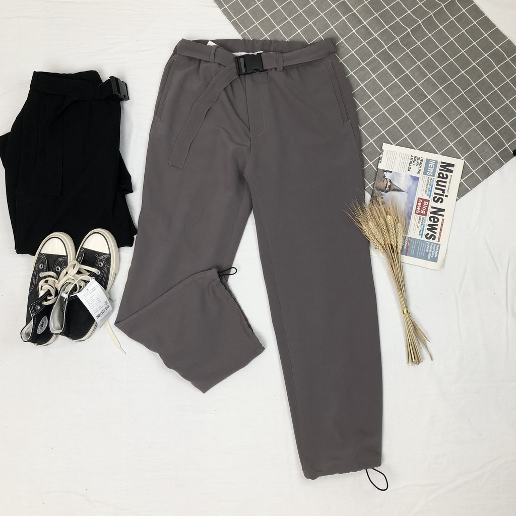 Quần ống rộng nam nữ khóa bấm City Cycle - Quần vải trơn cao cấp Unisex ống suông Local Brand | BigBuy360 - bigbuy360.vn