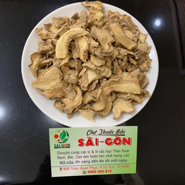 Gừng Thái Lát Sấy Khô 1kg (Gừng già, thơm, sạch, hàng luôn mới)