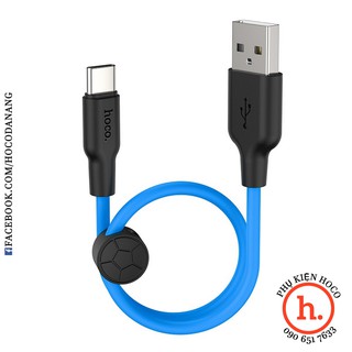 DÂY CÁP SẠC NHANH NHỰA SILICONE TYPE-C CHO ANDROID SAMSUNG XIAOMI  2.4A HOCO X21 PLUS - DÀI 0.25M [PHỤ KIỆN HOCO]