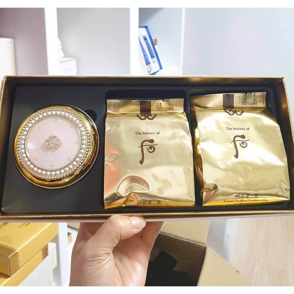 SET PHẤN NƯỚC WHOO LUXURY GOLDEN CUSHION GLOW CHÍNH HÃNG - 5659