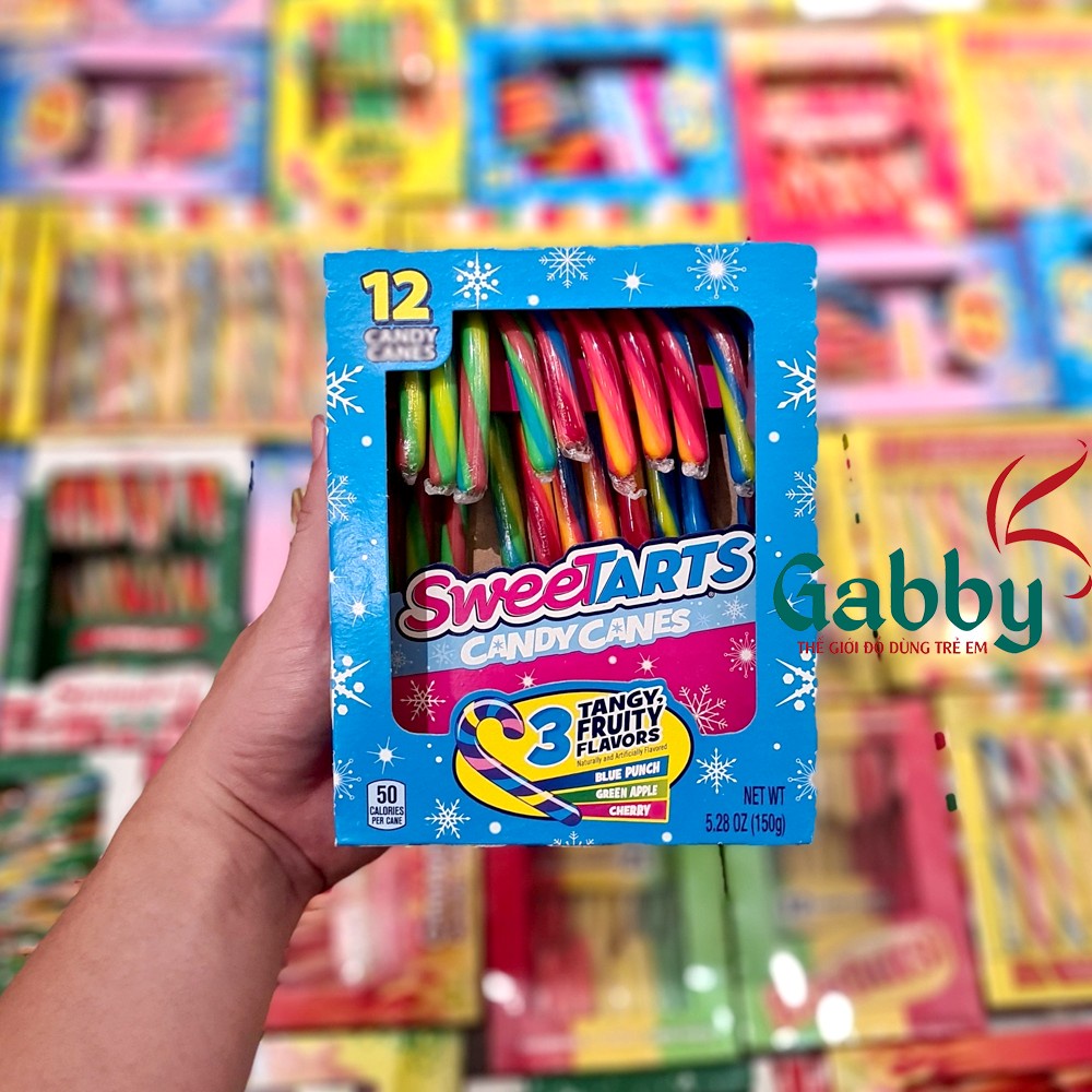 HỘP KẸO CÂY GẬY GIÁNG SINH 12 CÂY, KẸO NOEL